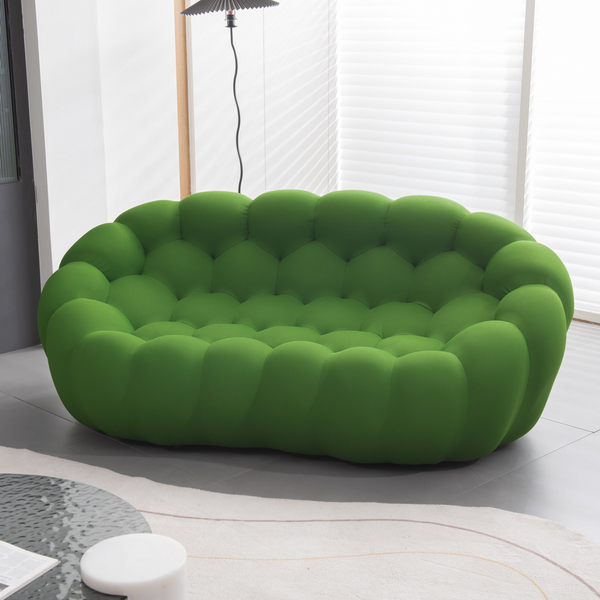 74.8'' Modern bubble floor couch for living room,green