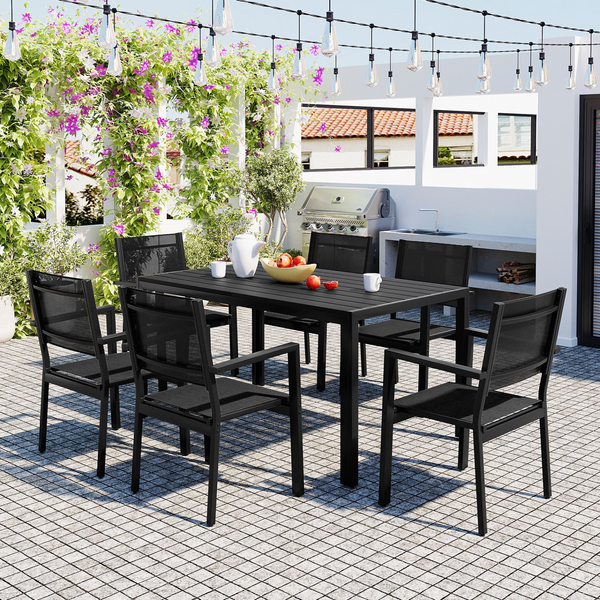 High-quality Steel Outdoor Table and Chair Set, Suitable for Patio, Balcony, Backyard.