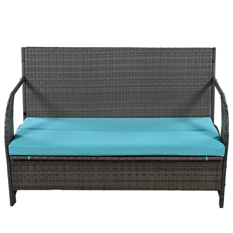 Outdoor Loveseat and Convertible to four seats and a table,Suitable for Gardens and Lawns