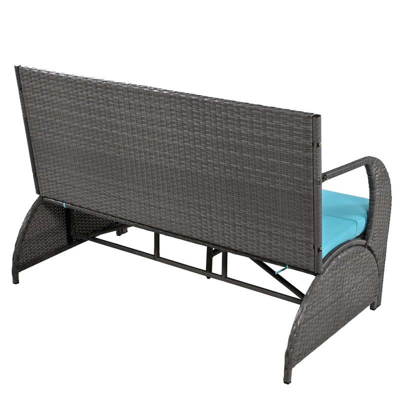 Outdoor Loveseat and Convertible to four seats and a table,Suitable for Gardens and Lawns