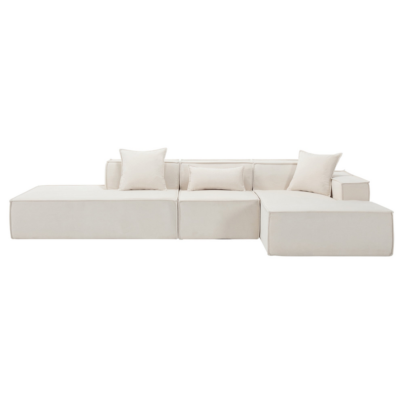 Modular combination living room sofa set, modern minimalist sofa, free installation sofa, L-shaped, Italian minimalist tofu block sofa, Beige