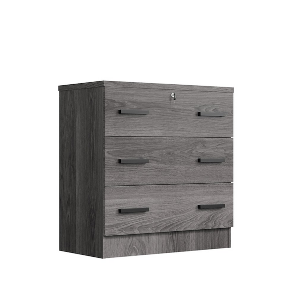 Cindy Wooden 3 Drawer Chest Bedroom Dresser